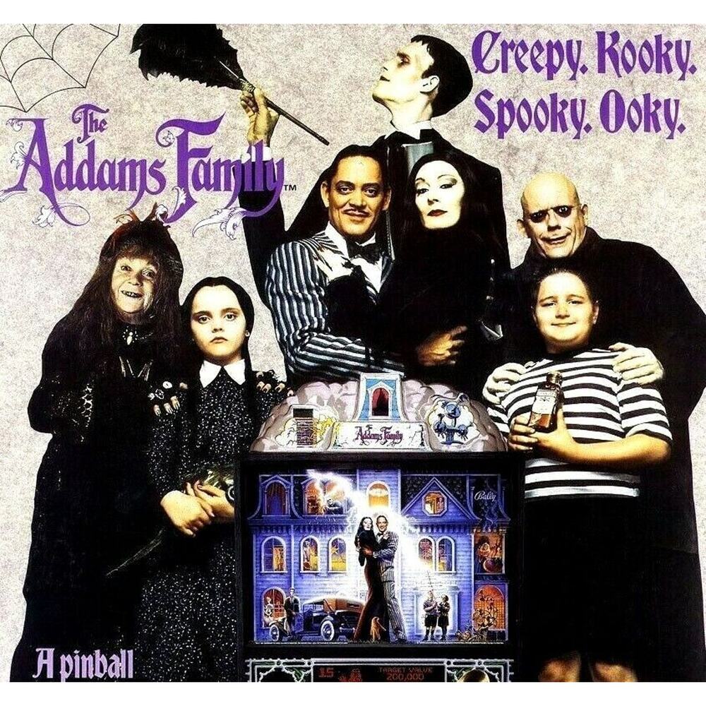 The Addams Family Pinball FLYER Original NOS Halloween Horror Movie TV Art
